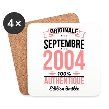 Anniversaire 20 ans - Originale - Septembre 2004 - Dessous de verre (lot de 4) - blanc - Devant