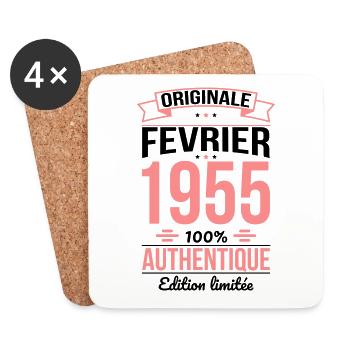 70th Anniversary - Original - February 1955 - Coasters (set of 4) - white - Front