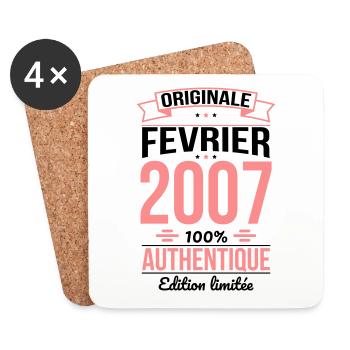 18th Birthday - Original - February 2007 - Coasters (set of 4) - white - Front
