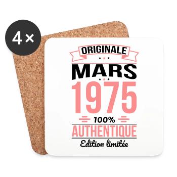50th Anniversary - Original - March 1975 - Coasters (set of 4) - white - Front
