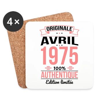 50th Anniversary - Original - April 1975 - Coasters (set of 4) - white - Front