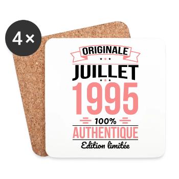 Anniversaire 30 ans - Originale - Juillet 1995 - Dessous de verre (lot de 4) - blanc - Devant