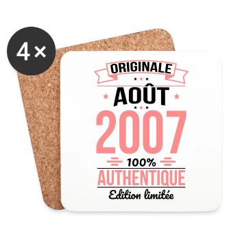 18th Birthday - Original - August 2007 - Coasters (set of 4) - white - Front