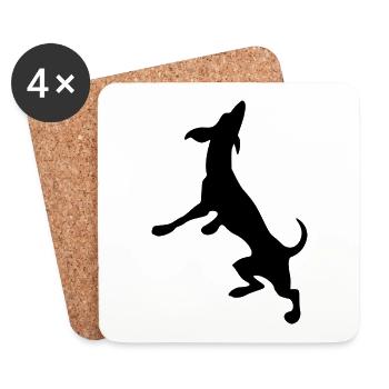 dog - Coasters (set of 4) - white - Front