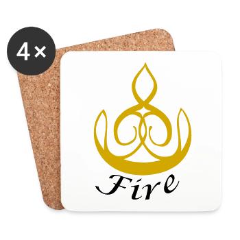 The element of fire - Coasters (set of 4) - white - Front