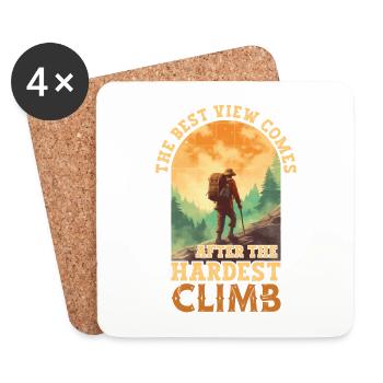Mountains, mountaineering, hiking, hiking, climbing, nature - Coasters (set of 4) - white - Front