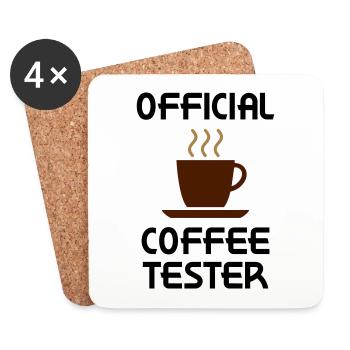 Official coffee tester - Coasters (set of 4) - white - Front