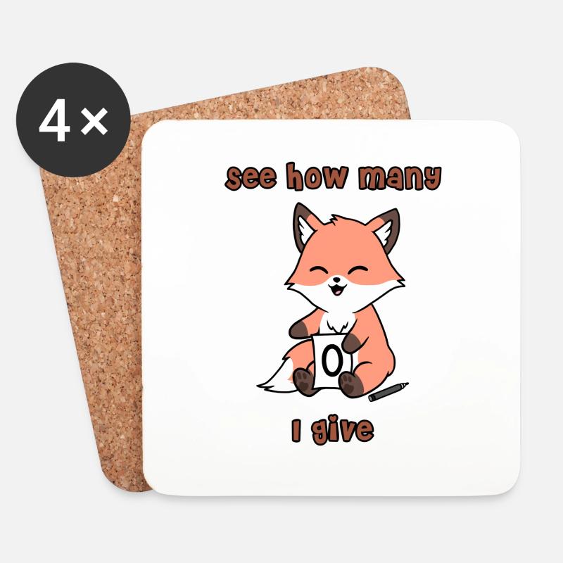 Zero Fox Given - Untersetzer (4er-Set) - Weiß