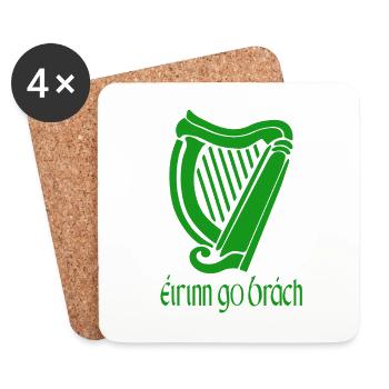 St. Patricks Day Eirinn Go Brach Gälisch Irisch Irland - Untersetzer (4er-Set) - Weiß - Vorne