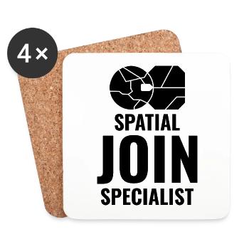 Spatial Join GIS Data Analyst Mapping Expert - Coasters (set of 4) - white - Front