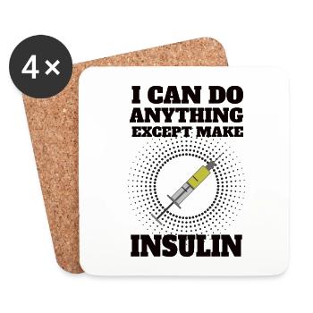 DIABETES: Make insulin - Coasters (set of 4) - white - Front