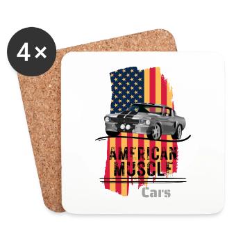 America - Coasters (set of 4) - white - Front
