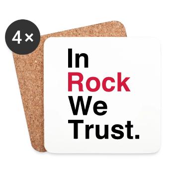 In Rock We Trust. - Coasters (set of 4) - white - Front