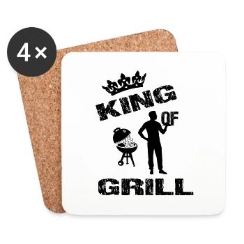 BBQ BBQ - Coasters (set of 4) - white - Front