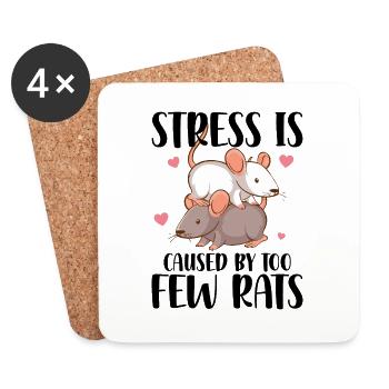 Rats - Coasters (set of 4) - white - Front