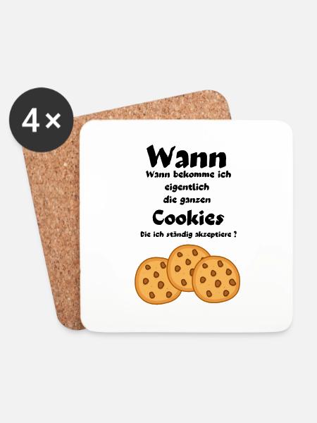 Cookies - Untersetzer (4er-Set) - Weiß