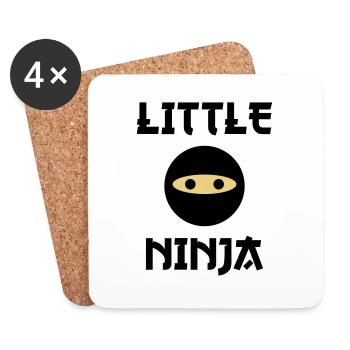Little ninja (face of a ninja) - Coasters (set of 4) - white - Front