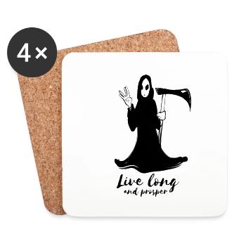 Long live and prosper! Live long and prosper - Coasters (set of 4) - white - Front