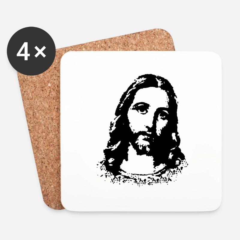 Jesus - Coasters (set of 4) - white
