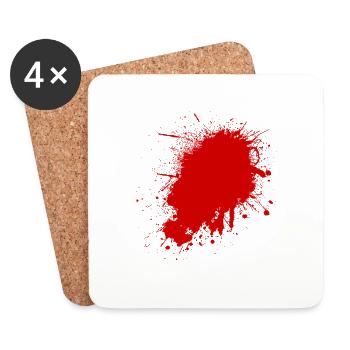 Blood Splat - Coasters (set of 4) - white - Front