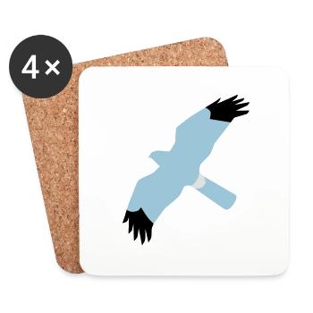 BAWC HHD Splat Design v3F - Coasters (set of 4) - white - Front