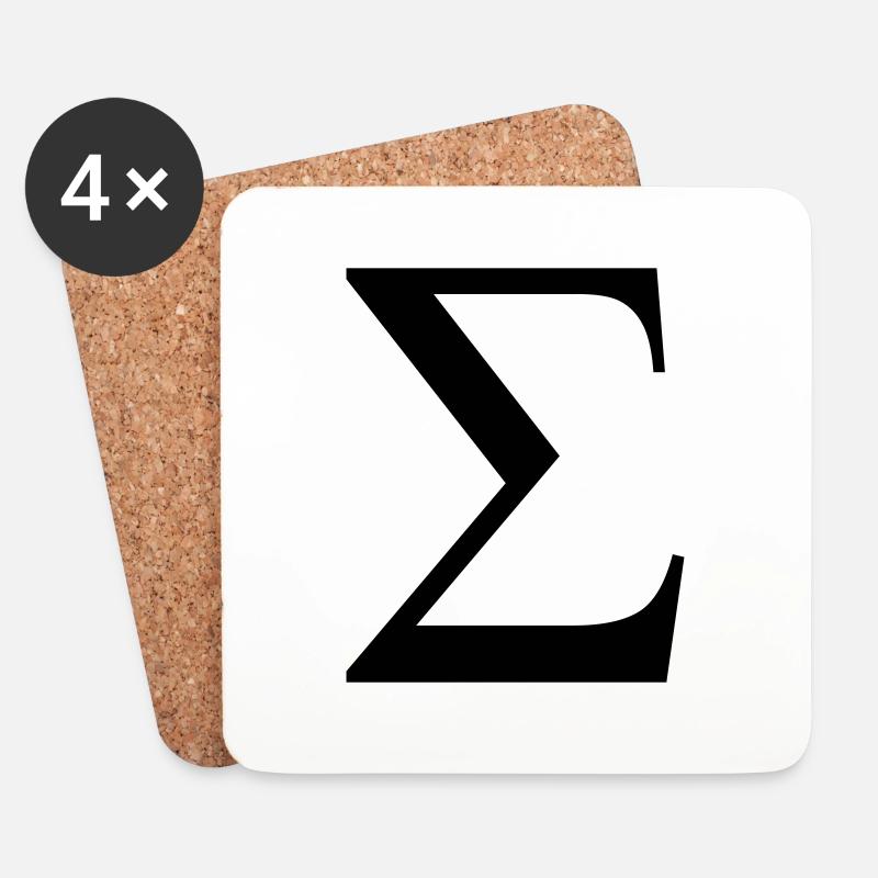 sigma greek - Coasters (set of 4) - white