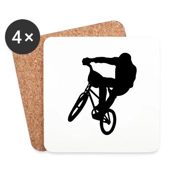 bmx sport - Dessous de verre (lot de 4) - blanc - Devant