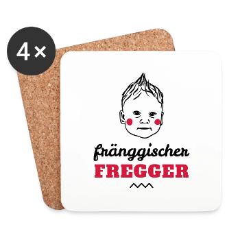 fränggischer fregger - Untersetzer (4er-Set) - Weiß - Vorne