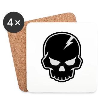 Skull - Untersetzer (4er-Set) - Weiß - Vorne