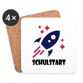 Schulstart - Untersetzer (4er-Set) - Weiß - Vorne