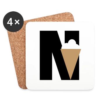 NICE. - Untersetzer (4er-Set) - Weiß - Vorne