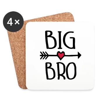 Big Bro - Untersetzer (4er-Set) - Weiß - Vorne