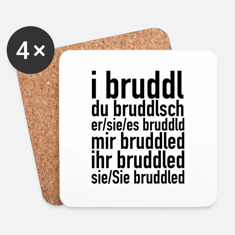 Bruddle - Untersetzer (4er-Set) - Weiß