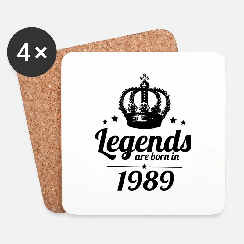 Legends 1989 - Untersetzer (4er-Set) - Weiß