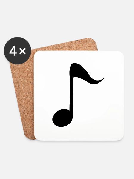 Note - Untersetzer (4er-Set) - Weiß