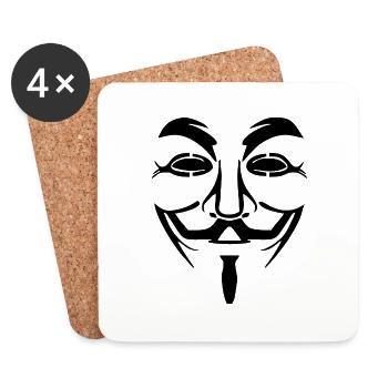 ANONYMOUS - Dessous de verre (lot de 4) - blanc - Devant