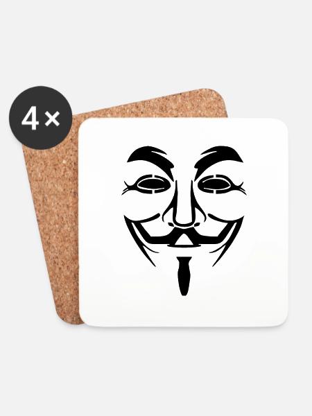 ANONYMOUS - Untersetzer (4er-Set) - Weiß