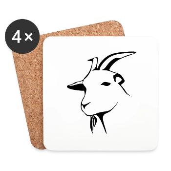 goat9 - Untersetzer (4er-Set) - Weiß - Vorne