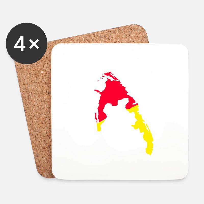 eemap.png - Untersetzer (4er-Set) - Weiß