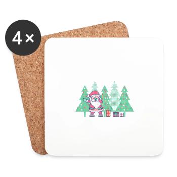 Dabbing Santa Dab Ugly Christmas Sweater - Untersetzer (4er-Set) - Weiß - Vorne