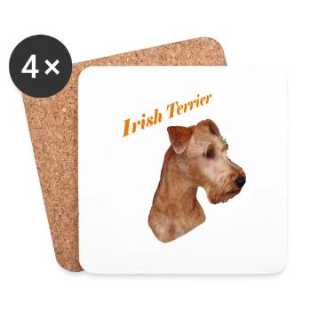 Irish Terrier - Untersetzer (4er-Set) - Weiß - Vorne