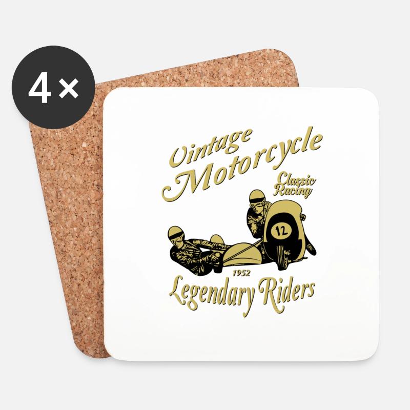 Sidecar Classic Racing - Untersetzer (4er-Set) - Weiß