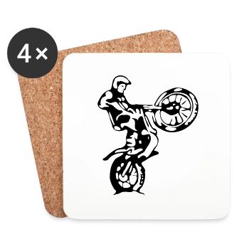 pilote d'essai - Dessous de verre (lot de 4) - blanc - Devant