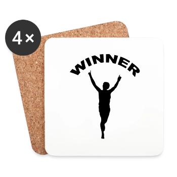 winner runner - Dessous de verre (lot de 4) - blanc - Devant
