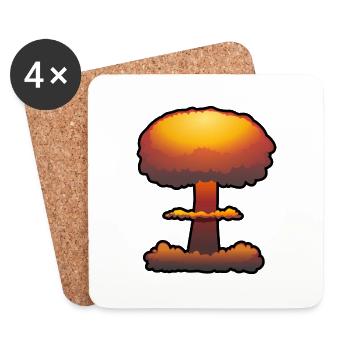 Atomic bomb - Coasters (set of 4) - white - Front