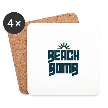 Urlaub Frauen Strand / Geschenkidee / Sommer Sonne - Untersetzer (4er-Set) - Weiß - Vorne