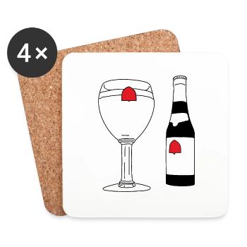 Belgian Beer - Coasters (set of 4) - white - Front
