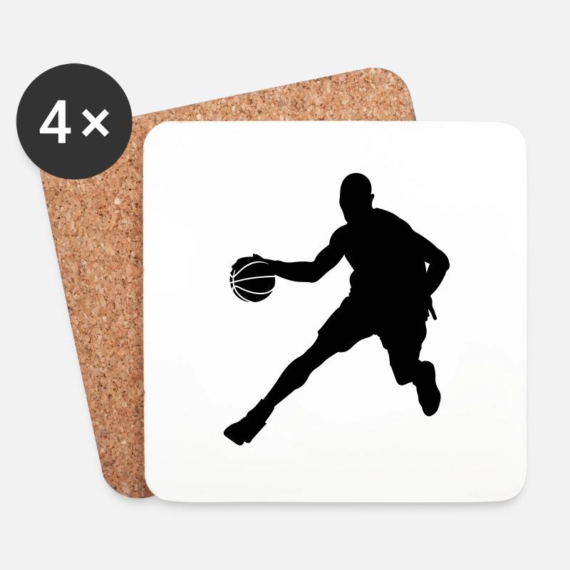 Basketball # 1 - Untersetzer (4er-Set) - Weiß