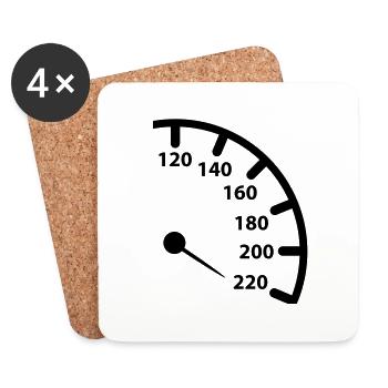 tacho_1_f1 - Coasters (set of 4) - white - Front