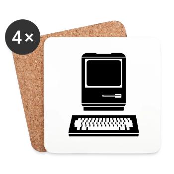 Computer - Untersetzer (4er-Set) - Weiß - Vorne